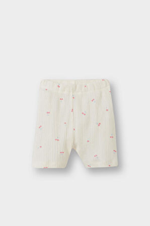 Kız Bebek Meyve Desenli Askılı Ribana 2'li Pijama Takımı