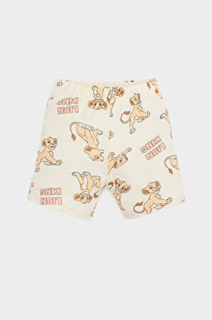DeFacto Erkek Bebek Disney Lion King Pijama Takımı Kısa Kollu Penye Üst Beli Lastikli Şort E4775A525SMOG579