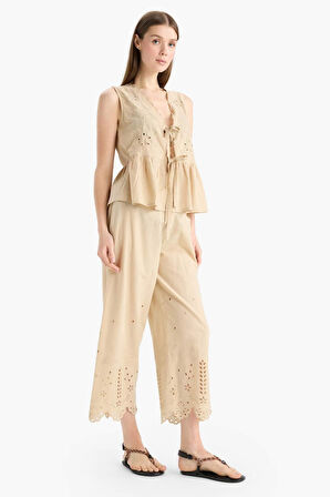 Regular Fit Brode Plaj Pantolonu-Fall in Love