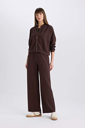 DeFacto Wide Leg Eşofman Altı Basic Düz Cepli Beli Lastikli Soft Touch Geniş Bol Paça E5818AX25SPBN267