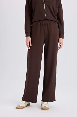 DeFacto Wide Leg Eşofman Altı Basic Düz Cepli Beli Lastikli Soft Touch Geniş Bol Paça E5818AX25SPBN267