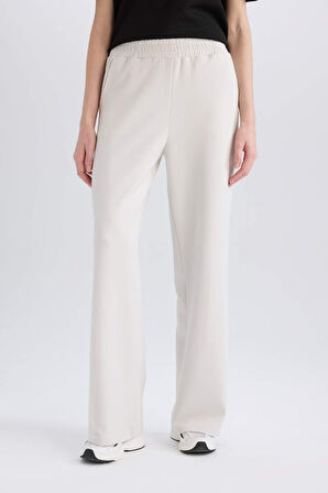 DeFacto 	Wide Leg Eşofman Altı Basic Düz Cepli Beli Lastikli Soft Touch Geniş Bol Paça E5818AX25SPBG350