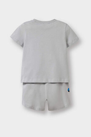 DeFacto Erkek Bebek Marvel Comics Pijama Takımı Kısa Kollu Penye Üst Esnek Belli Şort E4782A525HSGR91