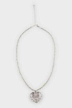 Kadın Mavi Taşlı Silver Kolye