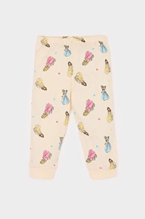 DeFacto Kız Bebek Pijama Takımı Disney Prenses Penye Uzun Kollu Üst Esnek Belli Alt E4609A525SPBG812