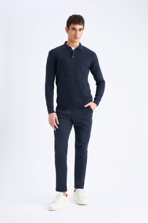 Standart Fit Polo Yaka Triko Kazak