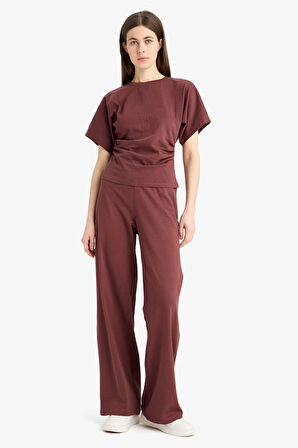 	Wide Leg Basic Düz Geniş Paça Premium Pantolon