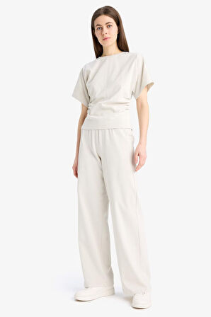 	Wide Leg Basic Düz Geniş Paça Premium Pantolon