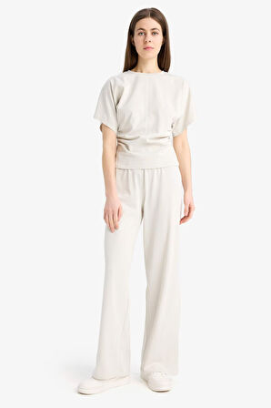 	Wide Leg Basic Düz Geniş Paça Premium Pantolon
