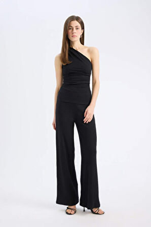 Slim Fit Dar Kesim Fitilli Kaşkorse Basic Düz Pantolon