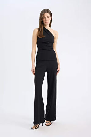 Slim Fit Dar Kesim Fitilli Kaşkorse Basic Düz Pantolon