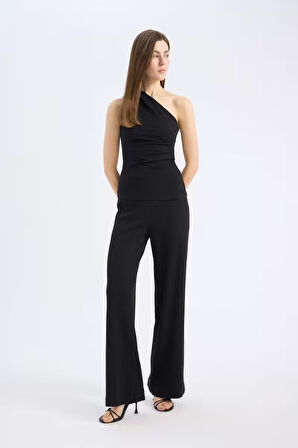 Slim Fit Dar Kesim Fitilli Kaşkorse Basic Düz Pantolon