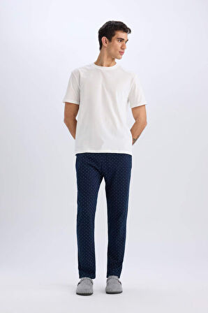 Regular Fit Baskılı Cepli Pijama Altı
