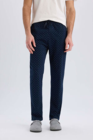 Regular Fit Baskılı Cepli Pijama Altı