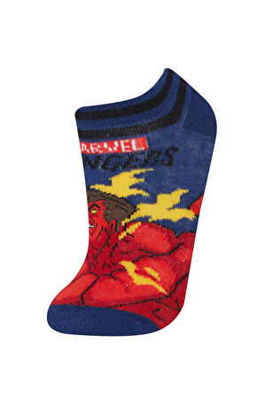 Erkek Çocuk Marvel Avengers 3'lü Pamuklu Patik Çorap