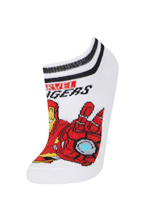 Erkek Çocuk Marvel Avengers 3'lü Pamuklu Patik Çorap