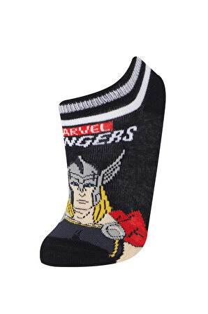 Erkek Çocuk Marvel Avengers 3'lü Pamuklu Patik Çorap