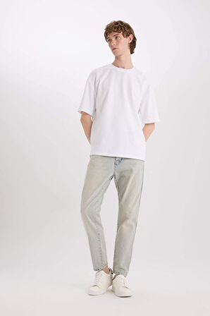 DeFacto %100 Pamuk 90's Slim Fit Dar Kalıp Yüksek Bel Dar Paça Jean Pantolon D7272AX25SPNM39