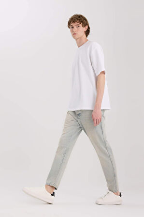DeFacto %100 Pamuk 90's Slim Fit Dar Kalıp Yüksek Bel Dar Paça Jean Pantolon D7272AX25SPNM39