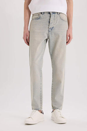 DeFacto 90's Slim Fit Dar Kalıp Yüksel Bel Dar Paça Pamuklu Jean Pantolon D7272AX25SPNM39