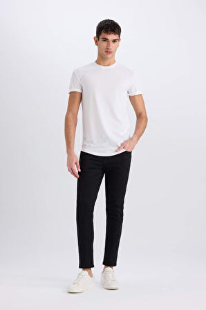 DeFacto Carlo Skinny Fit Solmayan Renk Ekstra Dar Kalıp Normal Bel Ekstra Dar Paça Siyah Jean Pantolon R8763AZ25SPNM40