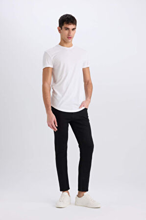 DeFacto Carlo Skinny Fit Solmayan Renk Ekstra Dar Kalıp Normal Bel Ekstra Dar Paça Siyah Jean Pantolon R8763AZ25SPNM40