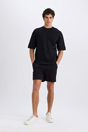 Regular Fit Düz Paça Şort