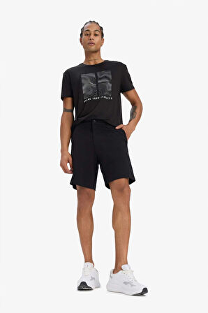 DeFactoFit Standart Fit Sporcu Kısa Paça Şort B1170AX25SPBK81