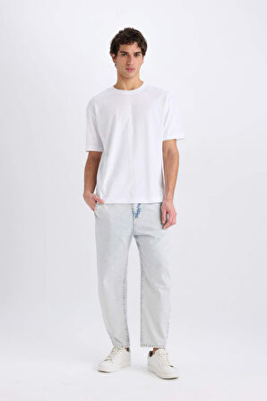 Relaxed Slouchy Fit Dar Paça Jean Pantolon