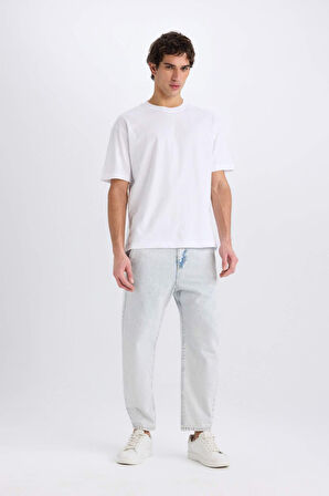 Relaxed Slouchy Fit Dar Paça Jean Pantolon