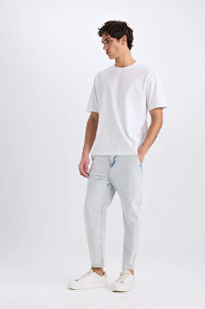 Relaxed Slouchy Fit Dar Paça Jean Pantolon