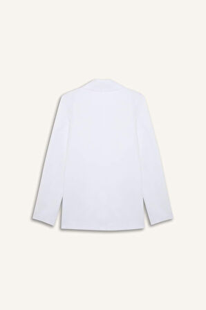 Oversize Geniş Kalıp Keten Karışımlı Blazer Ceket