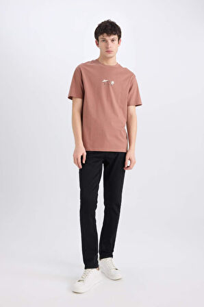 Rick and Morty Regular Fit Bisiklet Yaka Sırt Baskılı Kısa Kollu Tişört