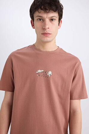 Rick and Morty Regular Fit Bisiklet Yaka Sırt Baskılı Kısa Kollu Tişört