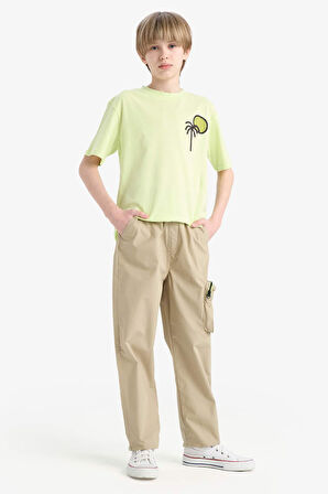 DeFacto Erkek Çocuk Kargo Cepli Jogger Paça Paraşüt Pantolon E1556A825SMKH271