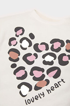 DeFacto Kız Bebek 2'li Takım Leopar Desenli Uzun Kollu Tişört Beli Lastikli Tayt E5467A525SPWT47