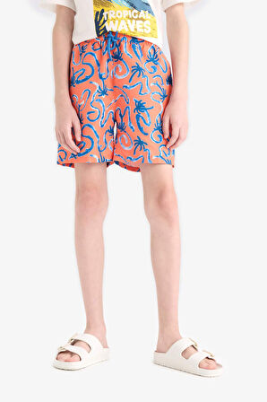 DeFacto Erkek Çocuk Floral Deniz Şortu E5181A825HSOG235