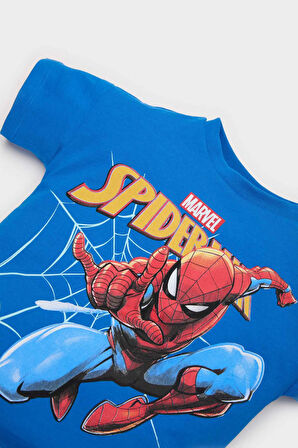 DeFacto Erkek Bebek Marvel Spiderman Bisiklet Yaka Kısa Kollu Tişört E6918A525SMBE103