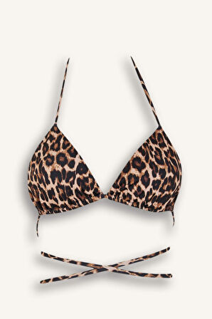 DeFacto Leopar Desenli Bikini Üstü-Fall in Love A0695AX25SPBK81
