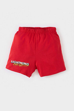 DeFacto Erkek Bebek Cars 2'li Takım Kısa Kollu Tişört Beli Lastikli Şort E6919A525SMER134