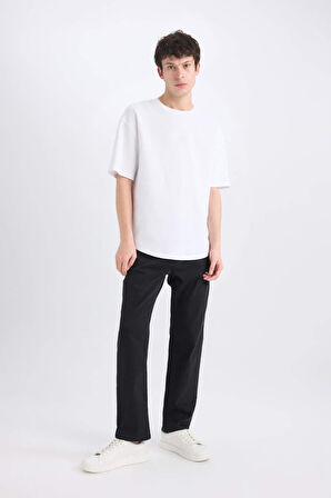 DeFacto Sergio Regular Fit Normal Kalıp Normal Bel Boru Paça Siyah Jean Pantolon E7449AX25SPNM40