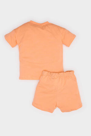 DeFacto Erkek Bebek Disney Mickey & Minnie 2'li Takım Kısa Kollu Tişört Beli Lastikli Şort E6924A525SMOG208