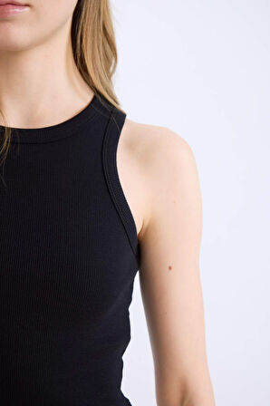 DeFacto Fitted Halter Yaka Fitilli Kaşkorse Atlet U0357AZ25SMBK81