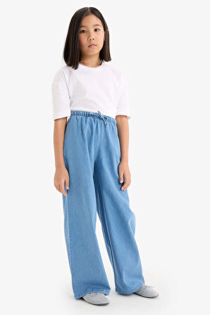 Kız Çocuk Wide Leg Geniş Paça Jean Pantolon