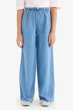 Kız Çocuk Wide Leg Geniş Paça Jean Pantolon