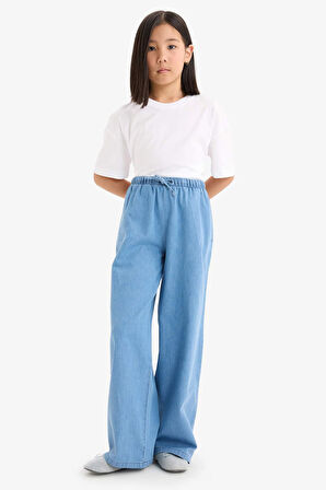 Kız Çocuk Wide Leg Geniş Paça Jean Pantolon