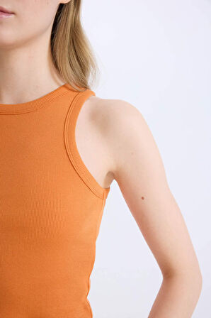 DeFacto Fitted Halter Yaka Fitilli Kaşkorse Atlet U0357AZ25SMOG138