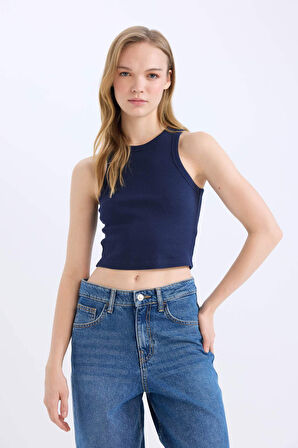 DeFacto Fitted Halter Yaka Fitilli Kaşkorse Atlet U0357AZ25SMNV42