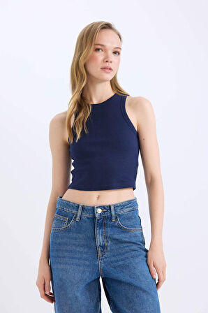 DeFacto Fitted Halter Yaka Fitilli Kaşkorse Atlet U0357AZ25SMNV42