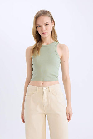 DeFacto Fitted Halter Yaka Fitilli Kaşkorse Atlet U0357AZ25SMGN1135